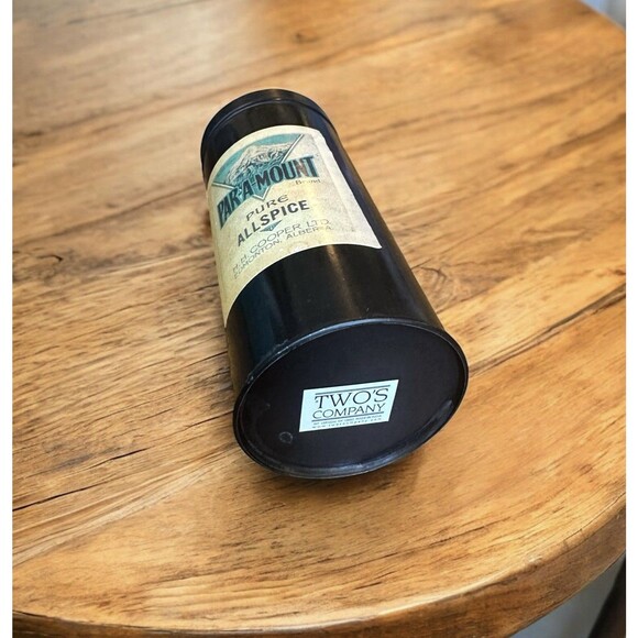 Vintage Allspice Metal Tin With Lid REPRO Spice Tea Coffee Storage Advertising - Picture 7 of 7